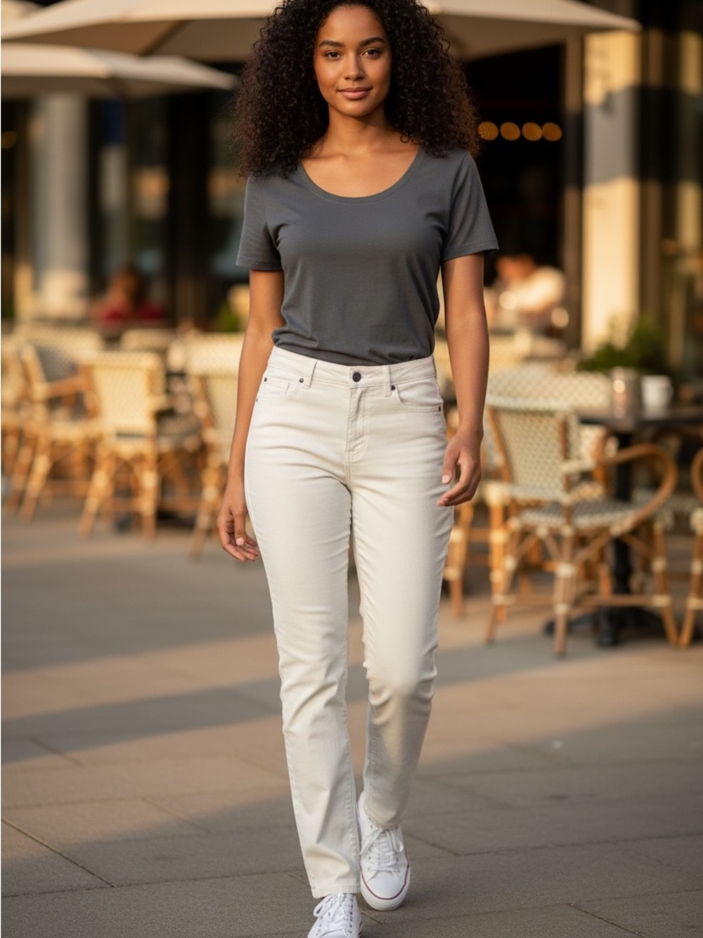 Talbots Flawless Five Pocket White Curvy Slim Ankle Jeans 10L